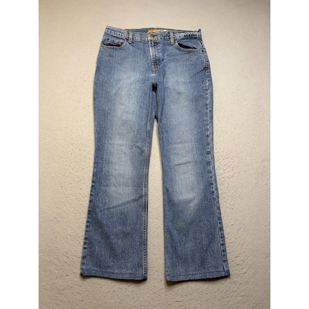Old Navy Bootcut Jeans Women 10 Blue Stretch Denim Y2K Mid Rise Hemmed EU49